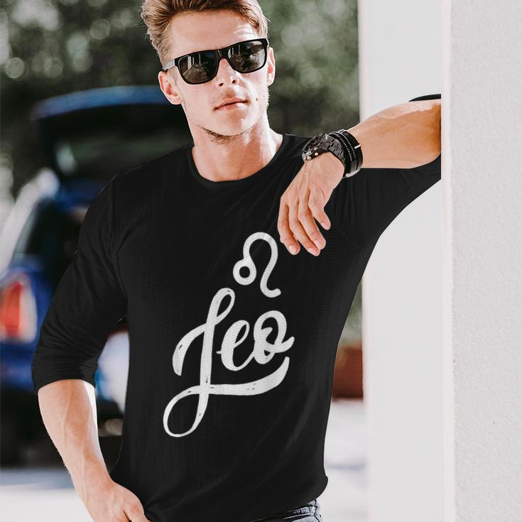 Leo Zodiac Birthday July August Long Sleeve T-Shirt Gifts for Him