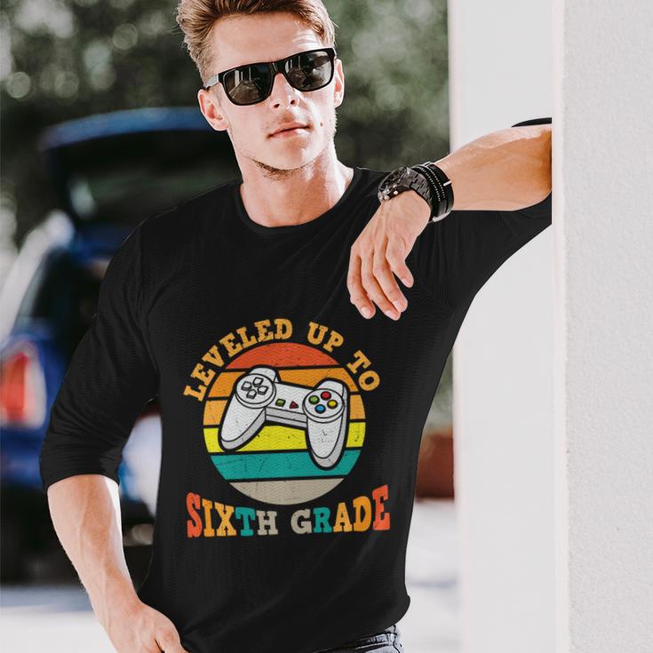 Leveled Up To 6Th Grade First Day Of School Back To School Long Sleeve T-Shirt Gifts for Him