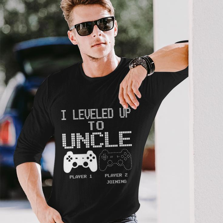 I Leveled Up To Uncle New Uncle Gaming Tshirt Long Sleeve T-Shirt Gifts for Him