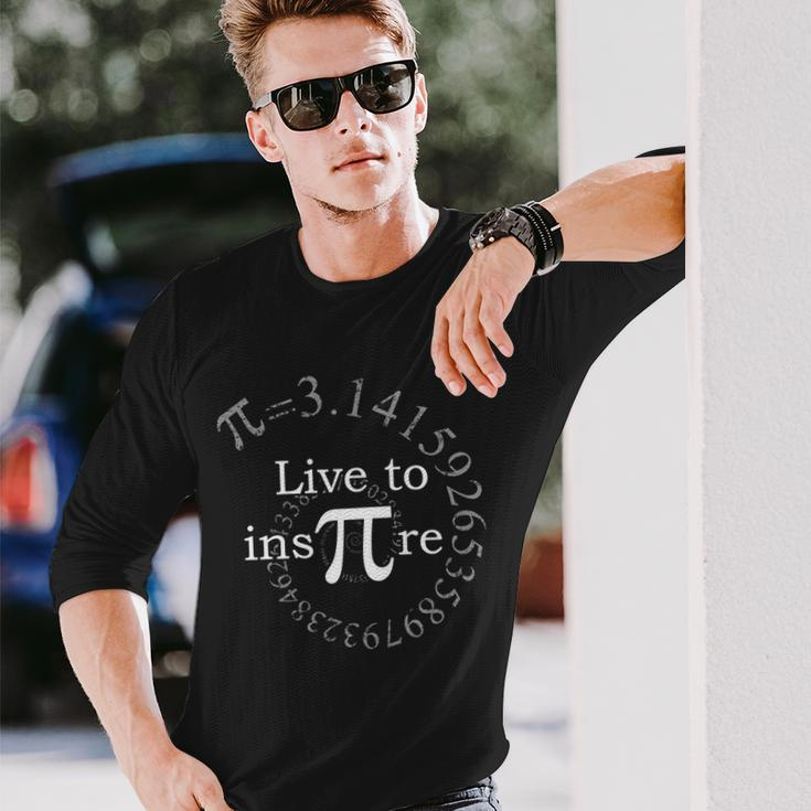 Live To Inspire Pi Day Tshirt Long Sleeve T-Shirt Gifts for Him