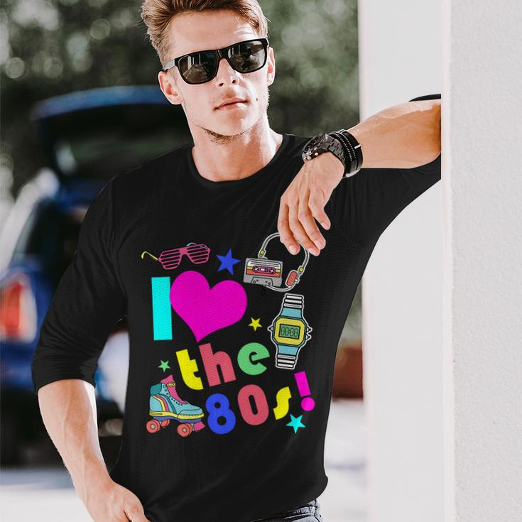 I Love The 80S Retro Party Mashup Long Sleeve T-Shirt Gifts for Him