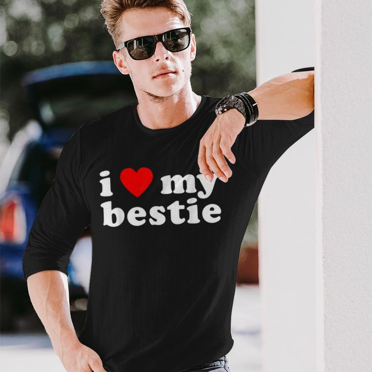 I Love My Bestie Best Friend Bff Cute Matching Friends Heart Men Women Long Sleeve T-Shirt T-shirt Graphic Print Gifts for Him