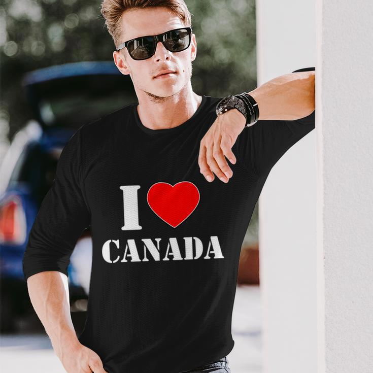 I Love Canada Long Sleeve T-Shirt Gifts for Him