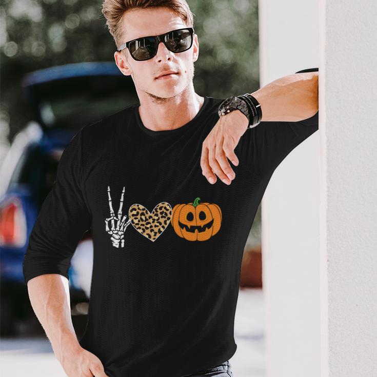 Love Heart Pumpkin Halloween Quote Long Sleeve T-Shirt Gifts for Him