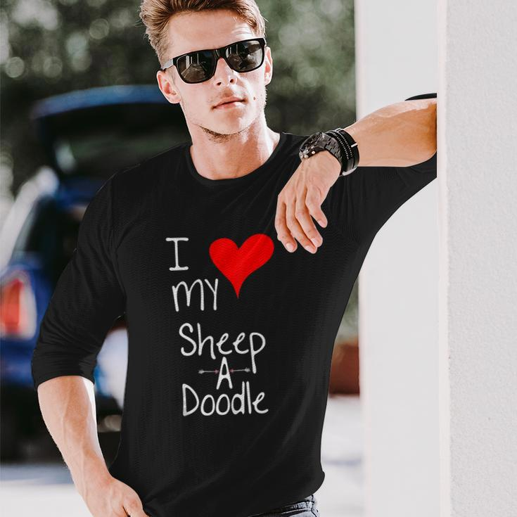 I Love My Sheepadoodle Cute Dog Owner &8211 Graphic Long Sleeve T-Shirt Gifts for Him