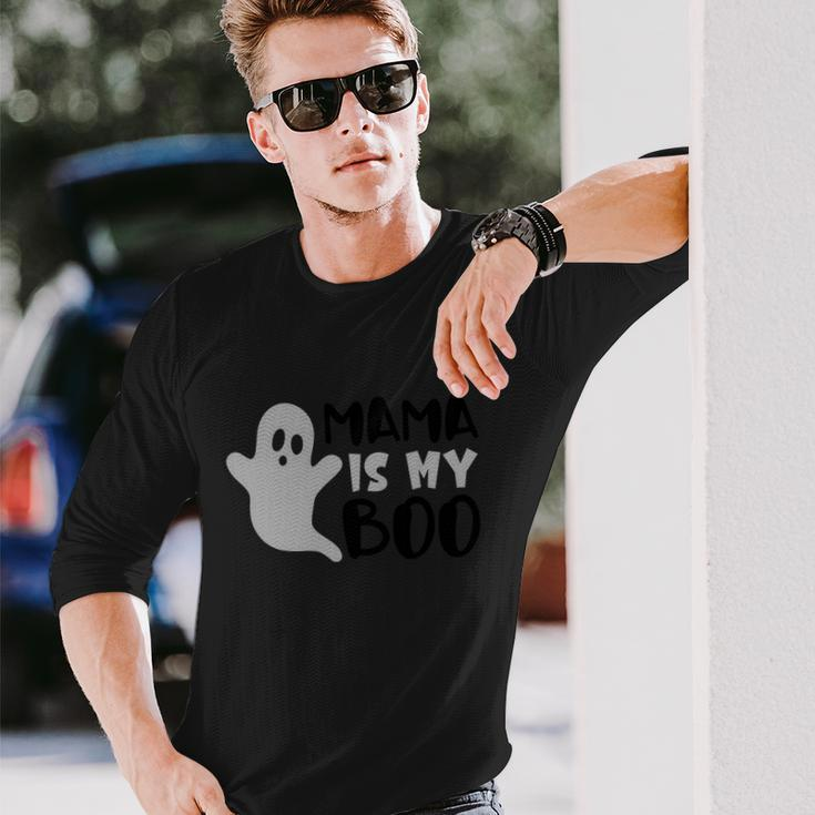 Mama Is My Boo Ghost Halloween Quote Long Sleeve T-Shirt Gifts for Him