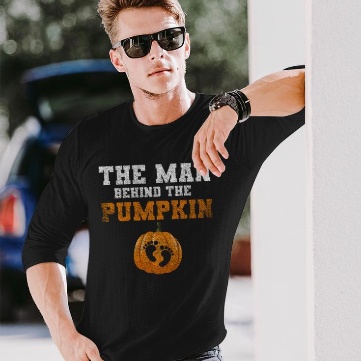 The Man Behind The Pumpkin Long Sleeve T-Shirt Gifts for Him