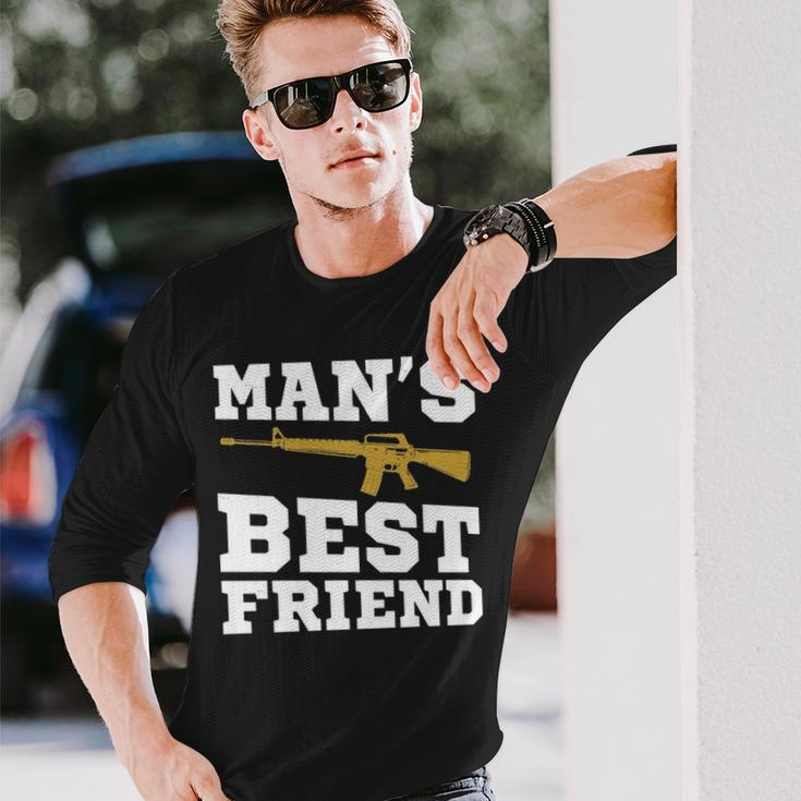 Mans Best Friend V2 Long Sleeve T-Shirt Gifts for Him