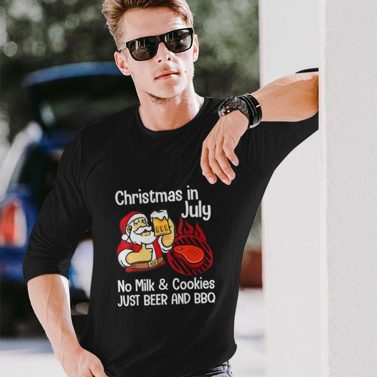 Merry Christmas In July No Milk Cookies Long Sleeve T-Shirt Gifts for Him