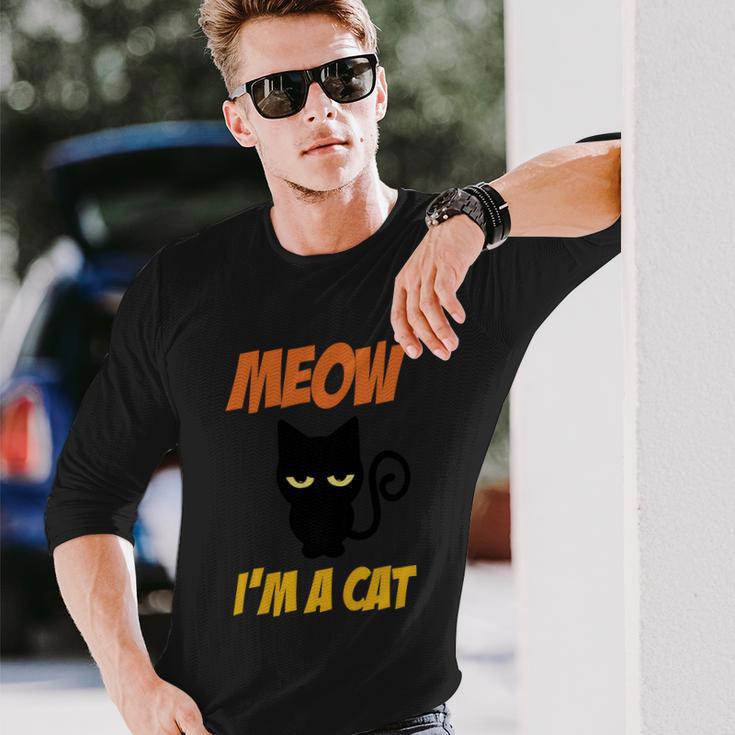 Moew Im A Cat Halloween Quote Long Sleeve T-Shirt Gifts for Him