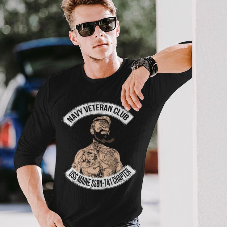 Navy Uss Maine Ssbn Long Sleeve T-Shirt Gifts for Him