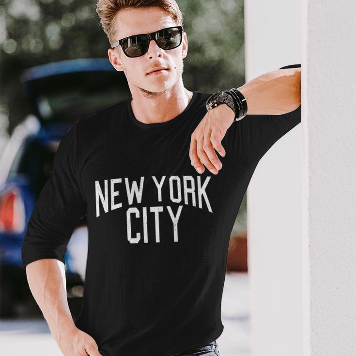 New York City Simple Logo Long Sleeve T-Shirt Gifts for Him