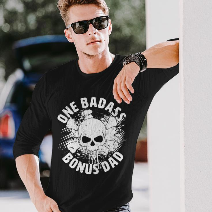 One Badass Bonus Dad Tshirt Long Sleeve T-Shirt Gifts for Him