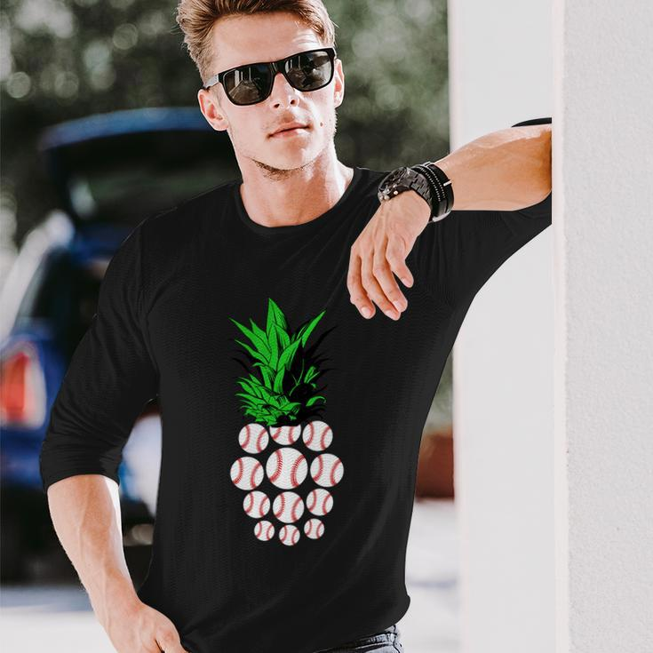 Pineapple Baseball Tshirt Long Sleeve T-Shirt Gifts for Him