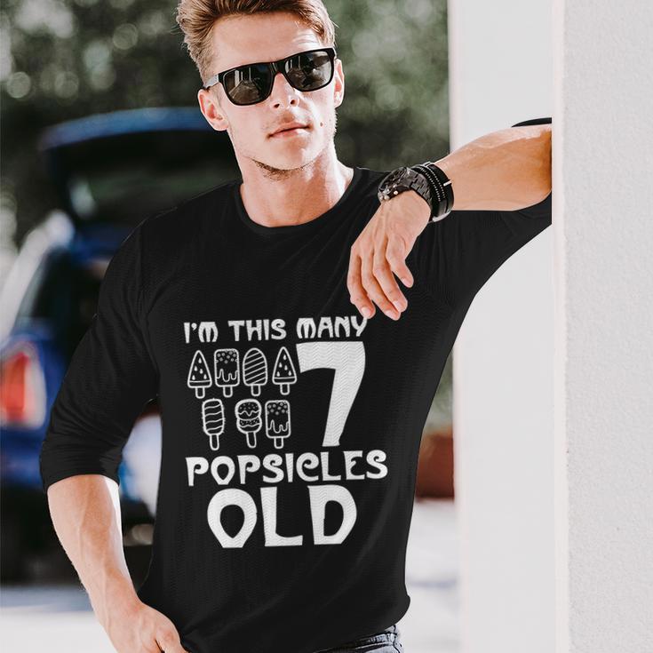 Im This Many Popsicles Old Birthday For Men Women Long Sleeve T-Shirt Gifts for Him