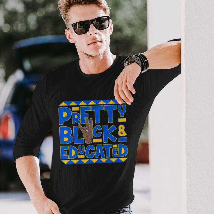 Pretty Black And Educated Sigma Gamma Rho Hand Sign Long Sleeve T-Shirt Gifts for Him