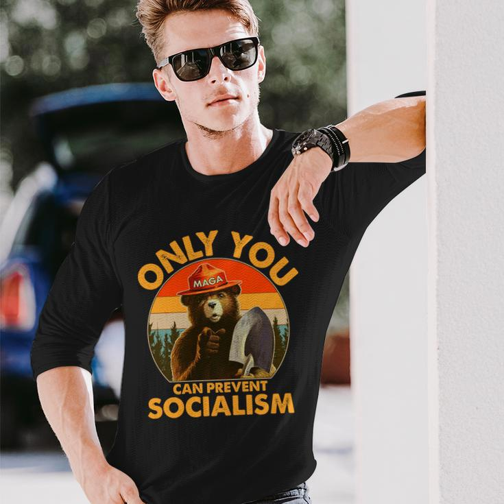 Only You Can Prevent Socialism Vintage Tshirt Long Sleeve T-Shirt Gifts for Him