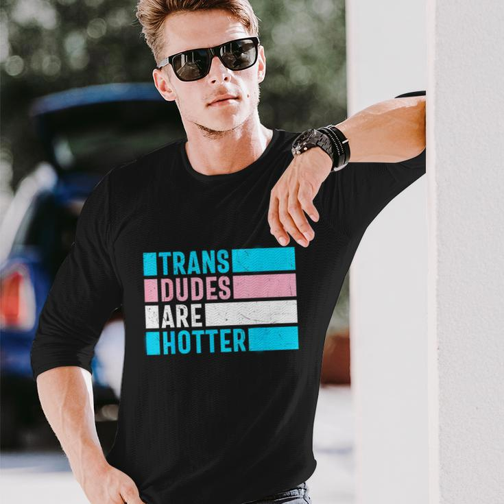 Pride Month Trans Are Hotter Lgbt Long Sleeve T-Shirt Gifts for Him
