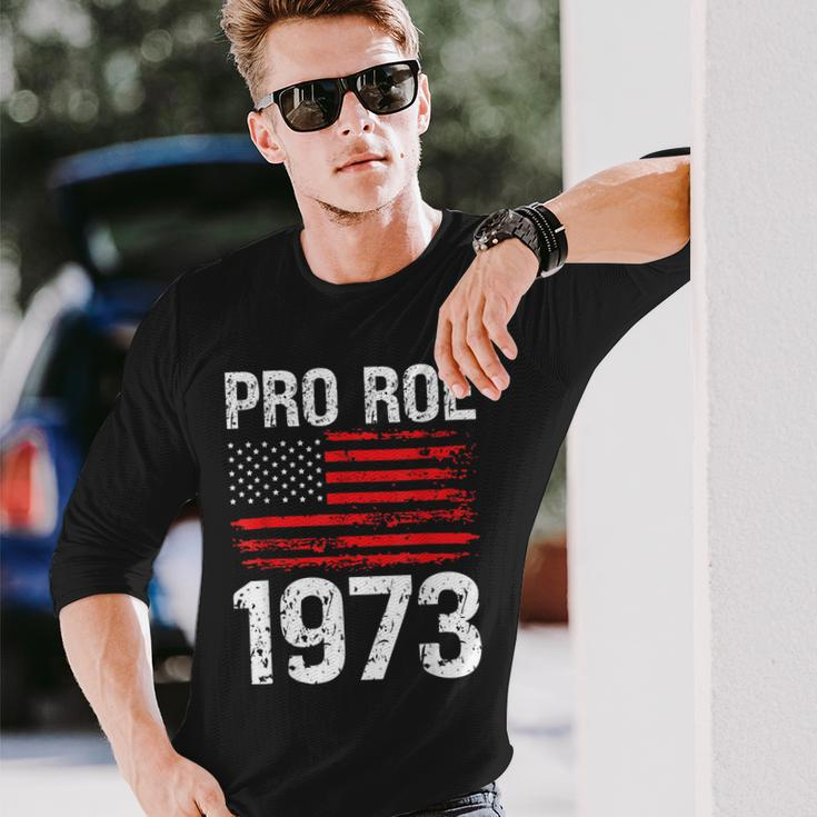Pro Roe 1973 Reproductive Rights America Usa Flag Distressed Long Sleeve T-Shirt Gifts for Him