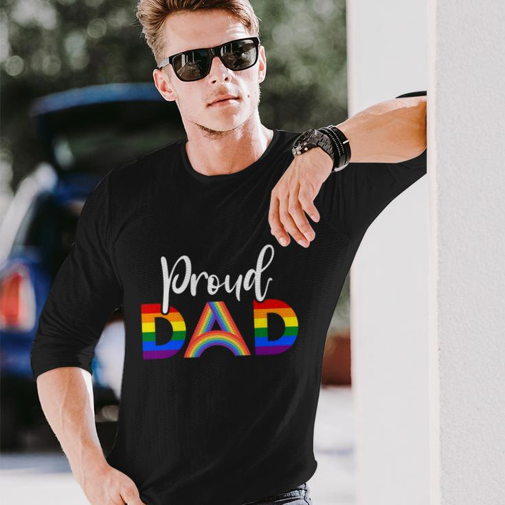 Proud Dad Lgbt Gay Pride Month Lgbtq Parent Long Sleeve T-Shirt Gifts for Him