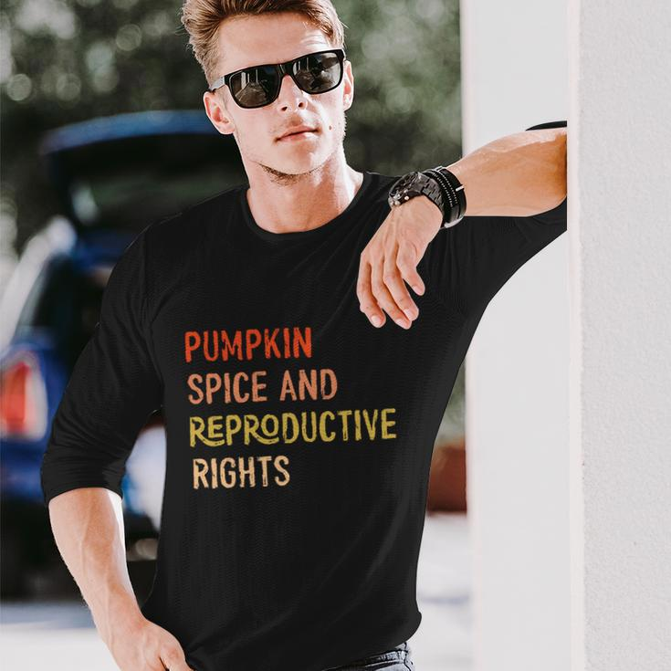Pumpkin Spice And Reproductive Rights Fall Feminist Choice V4 Long Sleeve T-Shirt Gifts for Him