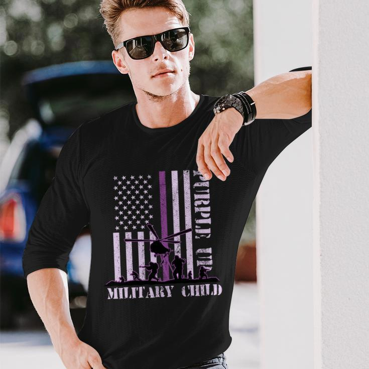 Purple Up Military Child Tshirt Long Sleeve T-Shirt Gifts for Him