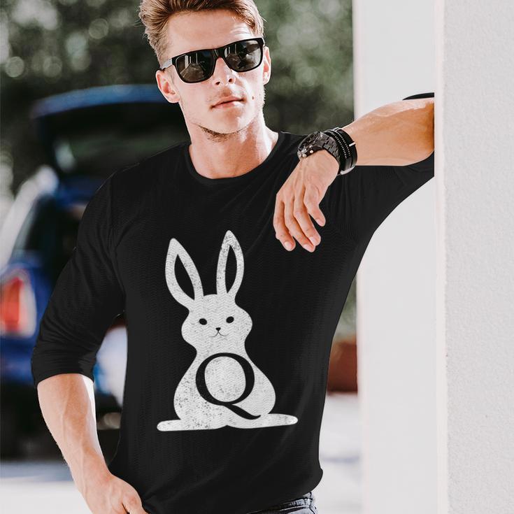 Q Anon Bunny Qanon Long Sleeve T-Shirt Gifts for Him