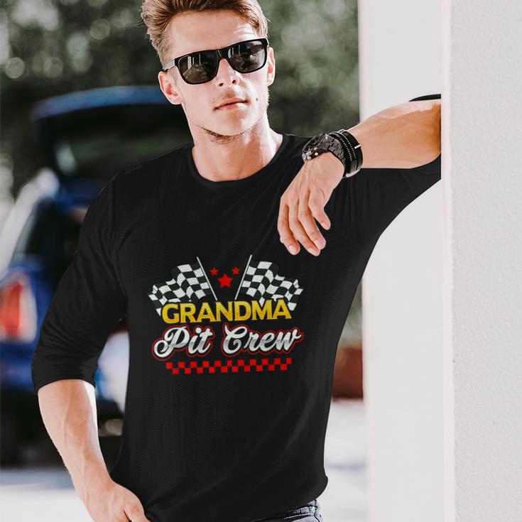 Race Car Birthday Party Racing Grandma Pit Crew Long Sleeve T-Shirt Gifts for Him