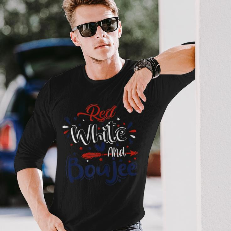 Red White And Boujee 4Th Of July Patriotic July Fourth Long Sleeve T-Shirt Gifts for Him