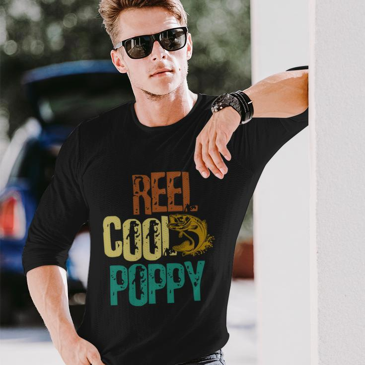 Reel Cool Poppy Vintage Fishing Long Sleeve T-Shirt Gifts for Him