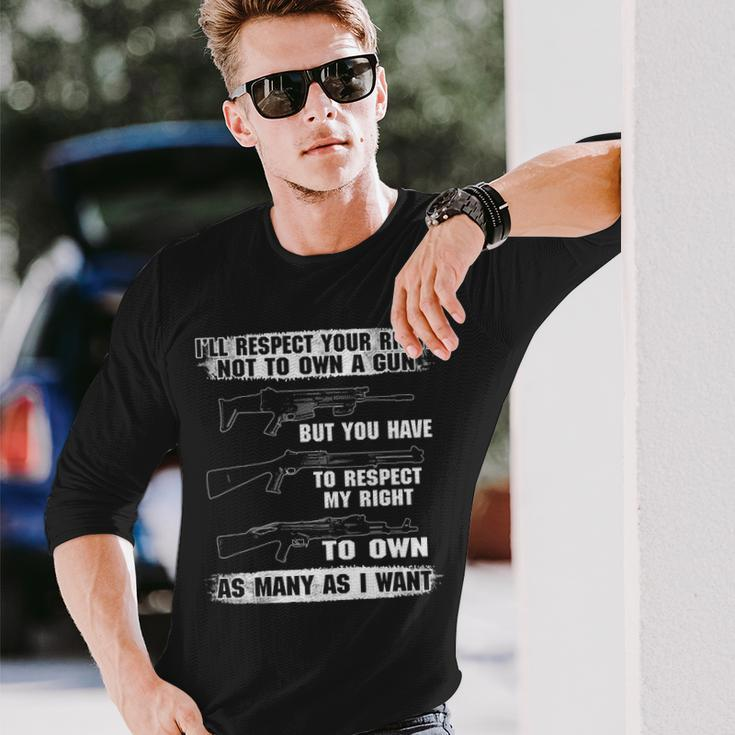 Respect My Right Long Sleeve T-Shirt Gifts for Him
