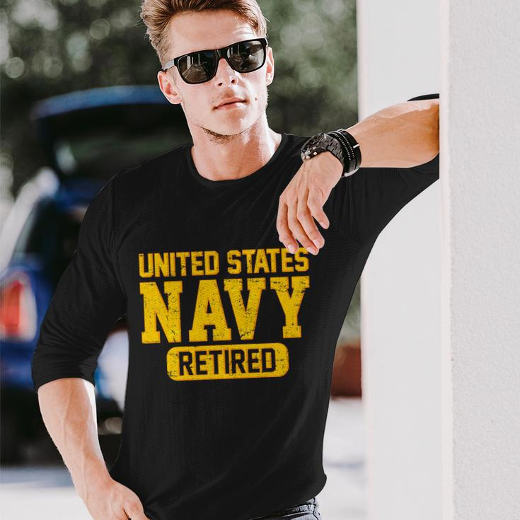 Retired United States Navy Long Sleeve T-Shirt Gifts for Him