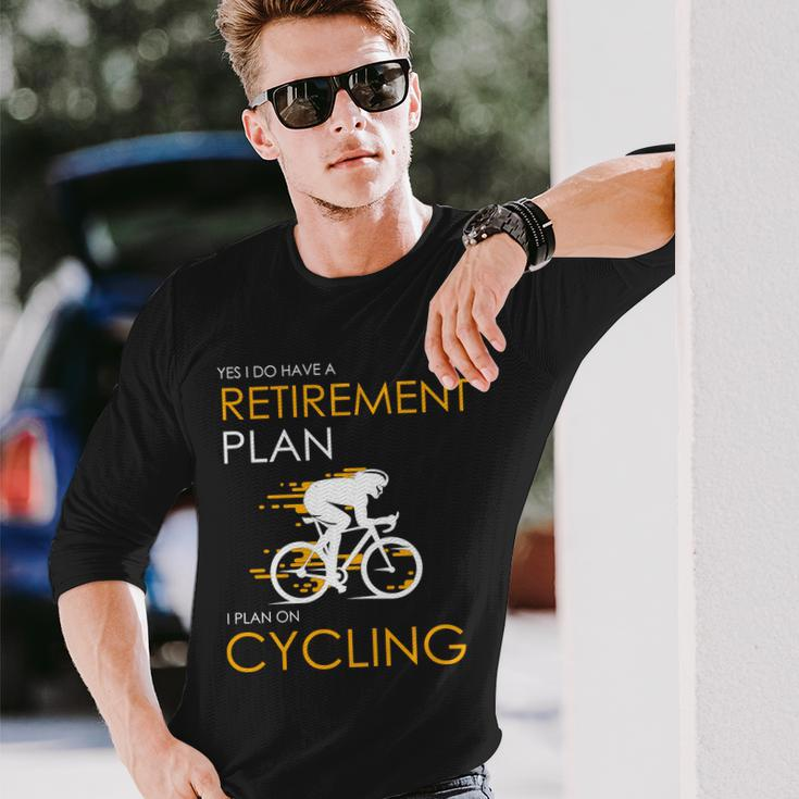 Retirement Plan On Cycling V2 Long Sleeve T-Shirt Gifts for Him