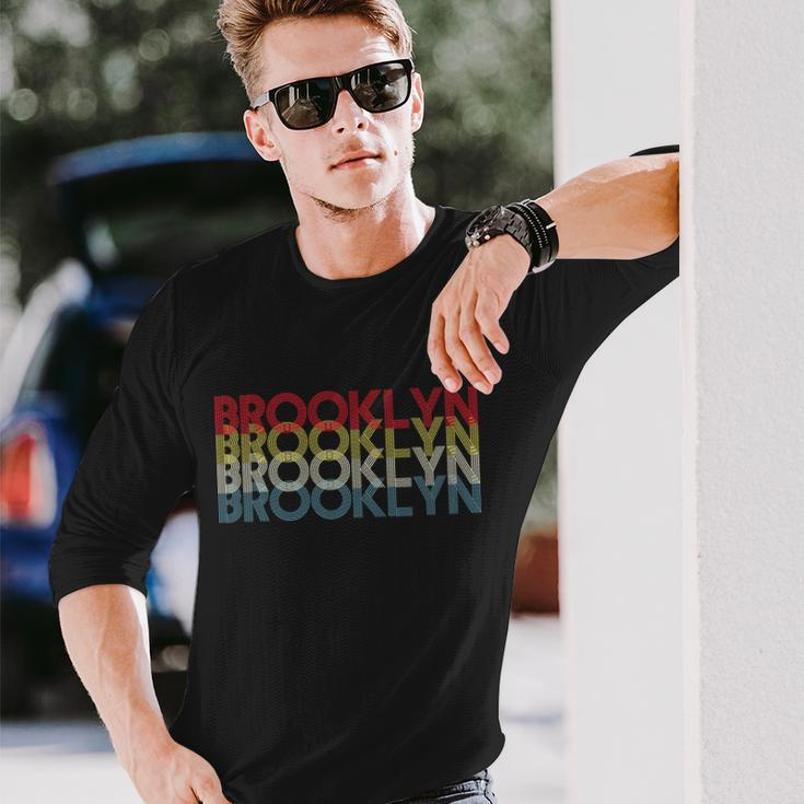 Retro Brooklyn Logo Tshirt Long Sleeve T-Shirt Gifts for Him