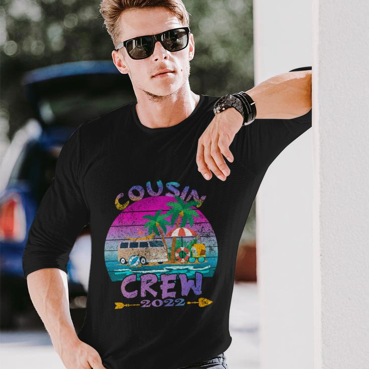Retro Cousin Crew Vacation 2022 Beach Trip Matching Long Sleeve T-Shirt Gifts for Him