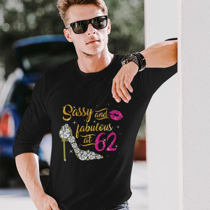 Sassy And Fabulous At 62 Years Old 62Nd Birthday Shoe Lip Long Sleeve T-Shirt Gifts for Him