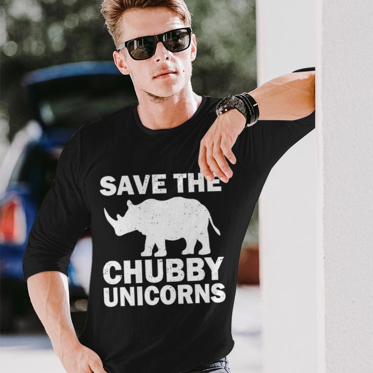 Save The Chubby Unicorns Long Sleeve T-Shirt Gifts for Him