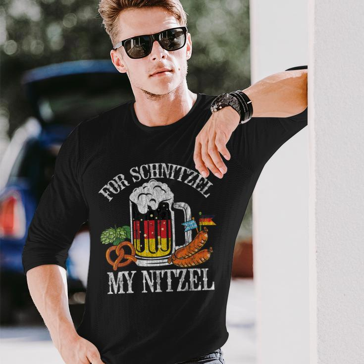 For Schnitzel My Nitzel Oktoberfest German Beer Wurst Men Women Long Sleeve T-Shirt T-shirt Graphic Print Gifts for Him