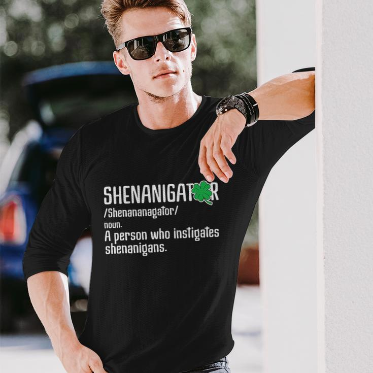 Shenanigator Definition St Patricks Day V2 Long Sleeve T-Shirt Gifts for Him