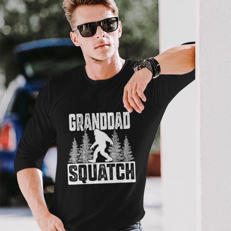 Squatchy Matching Bigfoos Granddad Long Sleeve T-Shirt Gifts for Him