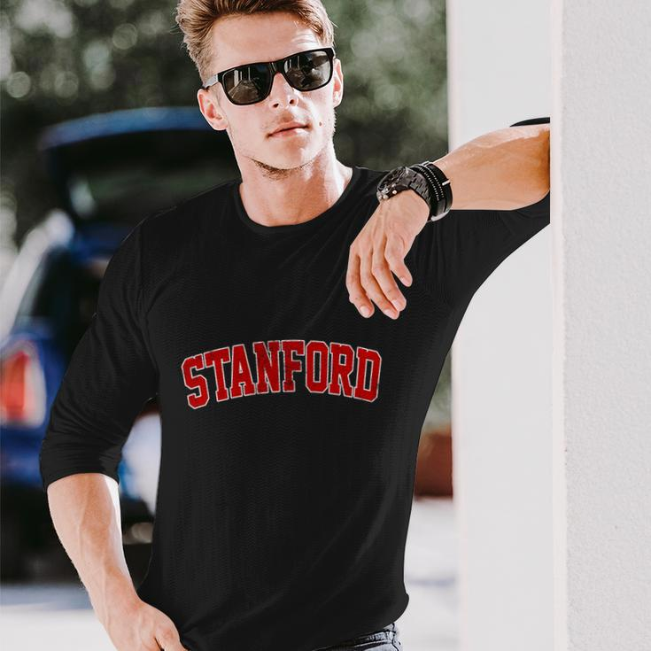 Stanford California Ca Vintage Sports Logo Long Sleeve T-Shirt Gifts for Him