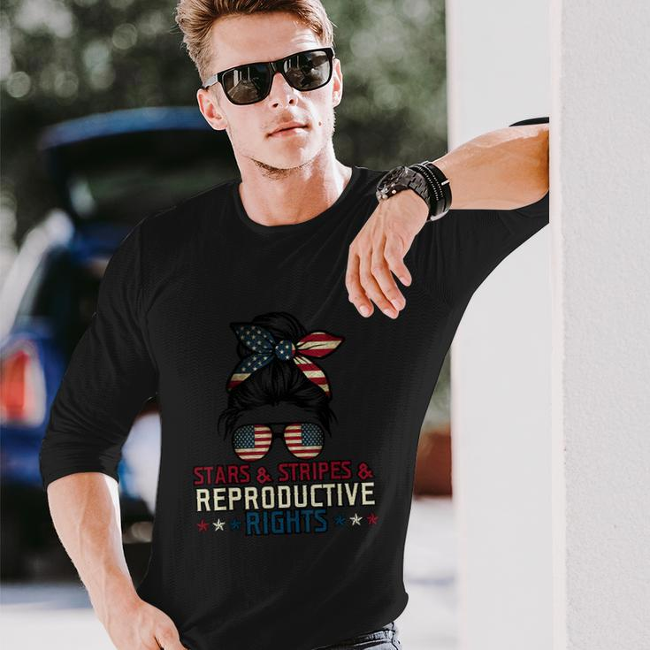 Stars Stripes Reproductive Rights American Flag V5 Long Sleeve T-Shirt Gifts for Him