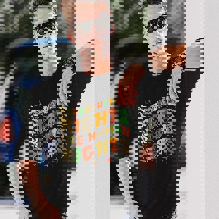 Stars Stripes Reproductive Rights Are Human Rights Long Sleeve T-Shirt Gifts for Him Stars Stripes Reproductive Rights Are Human Rights Long Sleeve T-Shirt Gifts for Him