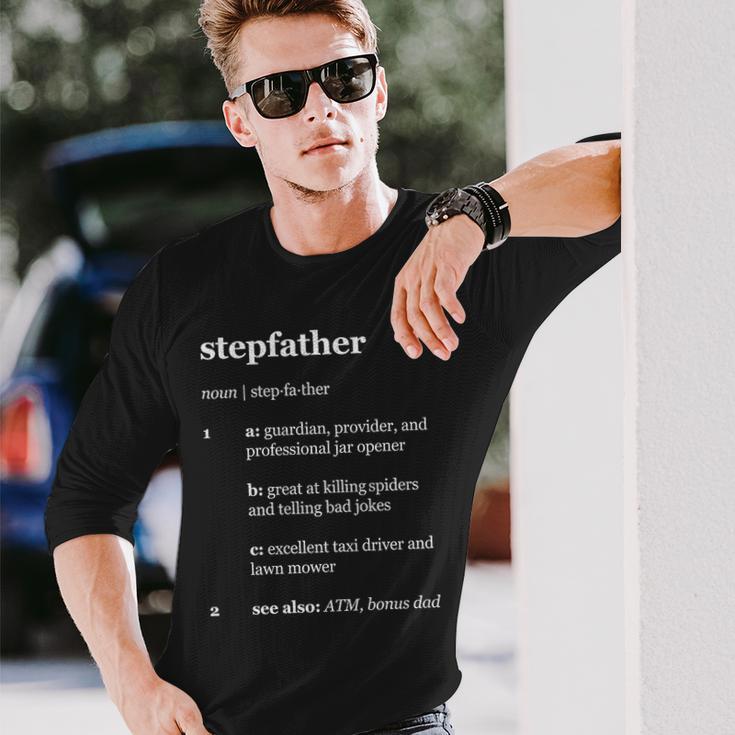 Stepfather Noun Definition Tshirt Long Sleeve T-Shirt Gifts for Him