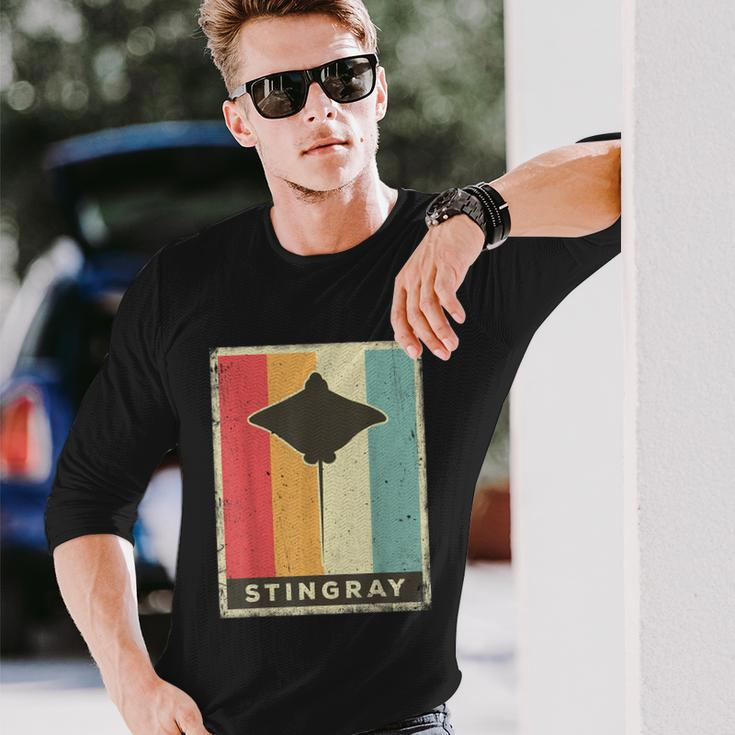 Stingray Lover Vintage Retro Poster Animal Tshirt Long Sleeve T-Shirt Gifts for Him