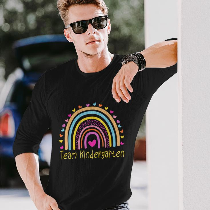 Team Kindergarten Teacher Rainbow Long Sleeve T-Shirt Gifts for Him