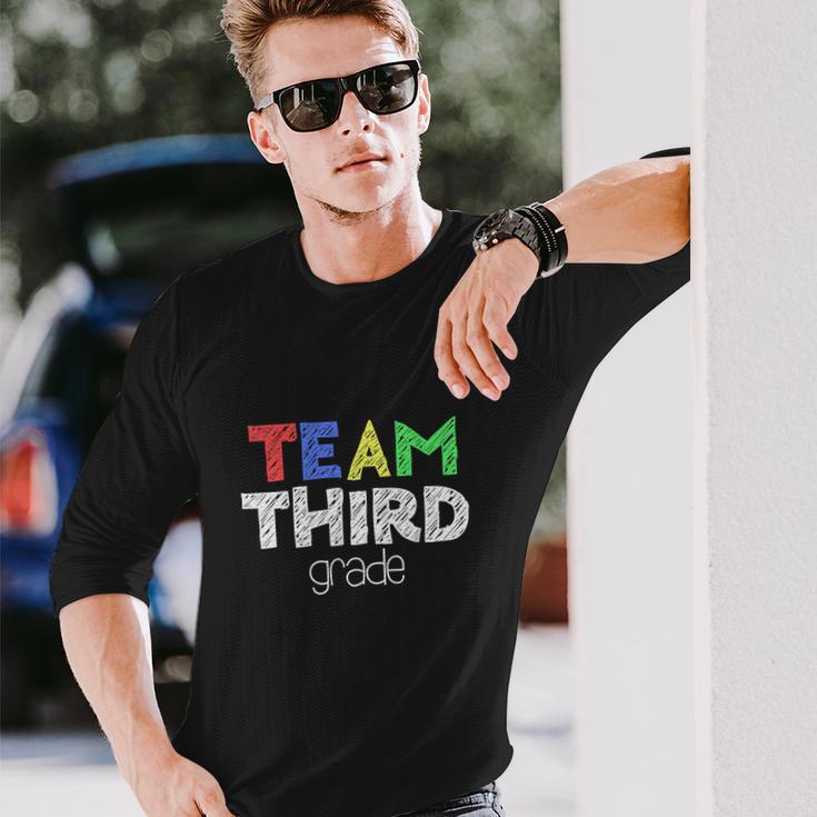 Team Third Grade 3Rd Grade Back To School Long Sleeve T-Shirt Gifts for Him