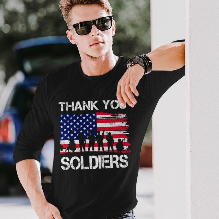 Thank You Soldiers Tshirt Long Sleeve T-Shirt Gifts for Him