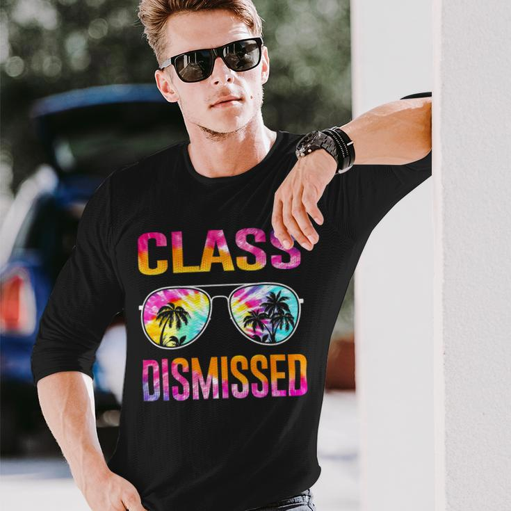 Tie Dye Class Dismissed Last Day Of School Teacher V2 Long Sleeve T-Shirt Gifts for Him