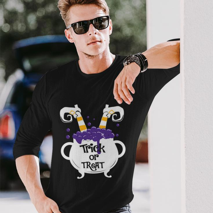 Trick Or Treat Halloween Quote Long Sleeve T-Shirt Gifts for Him